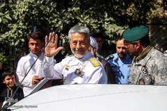 امیردریادار حبیب‌الله سیاری در اختتامیه مرحله نهایی مسابقات قرآن ارتش