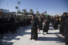 حرکت دسته‌های عزاداری به سمت حرمین شهدای کربلا