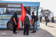 زائران و موکب‌داران در پایانه مرزی چذابه