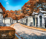 نمای از قبرستان Pere Lachaise در پاریس