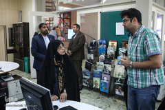  بازدید اشرف بروجردی، رئیس سازمان اسناد و کتابخانه ملی ایران از تحریریه ایکنا