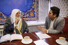 نشست شیخ محمد نمر زغموت، رئیس شورای اسلامی فلسطین در لبنان با خبرنگاران ایکنا