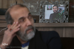 حضور محمدعلی خواجه پیری همراه با جمعی از اعضای جامعه قرآنی در منزل مرحوم استاد ابوالفضل علامی 