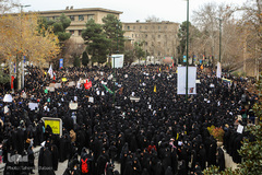 راهپیمایی دانشجویان دانشگاه های تهران در پی شهادت سردار قاسم سلیمانی