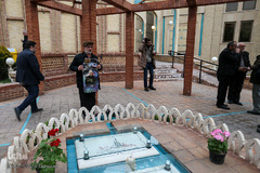 مراسم تجدید عهد هنرمندان با سردار آسمانی