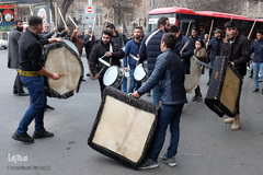 مراسم شاه حسین گویی عزاداران تبریزی شهادت سپهبد سلیمانی