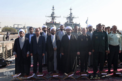 محفل انس با قرآن کاروان قرآنی انقلاب بر عرشه ناو شکن سهند نیروی دریایی ارتش