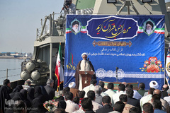 محفل انس با قرآن کاروان قرآنی انقلاب بر عرشه ناو شکن سهند نیروی دریایی ارتش