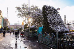 بارش برف در بین‌الحرمین