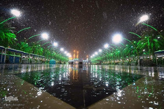 بارش برف در بین‌الحرمین