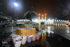 بارش برف در بین‌الحرمین