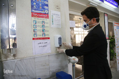 ضدعفونی کردن ایستگاه راه آهن قم