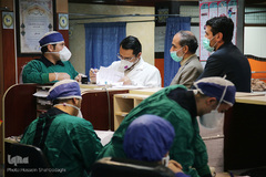 بخش ویژه بیماران کرونا در بیمارستان علی ابن ابیطالب (ع) قم