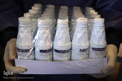 مراسم افتتاحیه خط تولید ماسک و مواد ضدعفونی کننده ستاد اجرایی فرمان امام(ره)