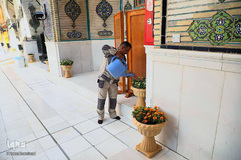 آذین بندی صحن مطهر علوی به مناسبت میلاد خجسته امام حسن مجتبی (ع)