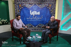 غلامرضا ذکیانی، رئیس موسسه پژوهشی حکمت و فلسفه ایران در مصاحبه با خبرنگار ایکنادر استودیو مبین