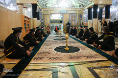 آیین تعویض پرچم و اقامه عزا در حرم حضرت معصومه(س)