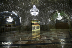 آیین تعویض پرچم و اقامه عزا در حرم حضرت معصومه(س)