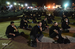 مراسم عزاداری شب سوم محرم در محوطه باز مصلی تبریز