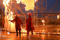 خیمه سوزان غروب عاشورا در میدان امام حسین(ع)