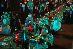 مراسم بزرگ‌ترین سفره نذری حضرت رقیه(س) در میدان آیینی امام حسین(ع)