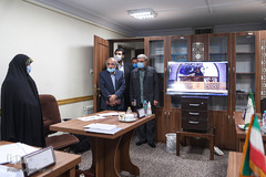 بازدید مهدی قره‌شیخلو، رئیس مرکز امور قرآنی اوقاف از اتاق داوری مرحله مقدماتی چهل و سومین مسابقات سراسری قرآن کریم
