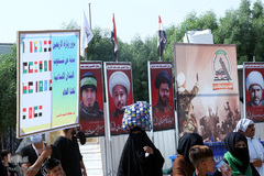 خدمات فرهنگی و مذهبی موکب های «حشد الشعبی» در مسیر پیاده روی اربعین