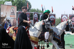 خدمات فرهنگی و مذهبی موکب های «حشد الشعبی» در مسیر پیاده روی اربعین