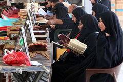 خدمات فرهنگی و مذهبی موکب های «حشد الشعبی» در مسیر پیاده روی اربعین