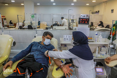 حضور گروه همخوانی محمد رسول الله(ص) در سازمان انتقال خون