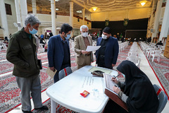 بداهه نگاری مشق سلیمانی در حرم شاهچراغ(ع)