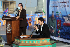دومین محفل کاروان قرآنی انقلاب بر روی عرشه ناو بندر جمهوری اسلامی