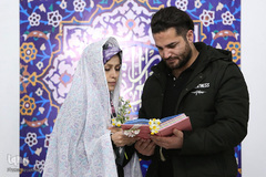 جشن ازدواج ۲۰زوج از خانواده های تحت پوشش خیریه شمیم مهرسبحان(شمس) در حرم مطهر رضوی