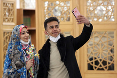 جشن ازدواج ۲۰زوج از خانواده های تحت پوشش خیریه شمیم مهرسبحان(شمس) در حرم مطهر رضوی