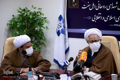  حجت الاسلام والمسلمین یوسفعلی شکری، نماینده ولی فقیه در بنیاد شهید و امور ایثارگران و حجت الاسلام و المسلمین لطفیان، دبیر شورای برنامه ریزی مدارس علوم دینی اهل سنت