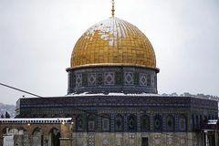 بارش کم سابقه برف در بیت المقدس