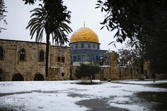 بارش کم سابقه برف در بیت المقدس