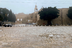 بارش کم سابقه برف در بیت المقدس