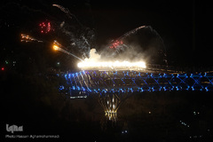 نورافشانی نوروزی «پل طبیعت» در اولین شب  نوروزی ۱۴۰۰