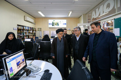 بازدید حجت الاسلام و المسملین سید سعیدرضا عاملی، دبیر شورای عالی انقلاب فرهنگی از تحریریه ایکنا