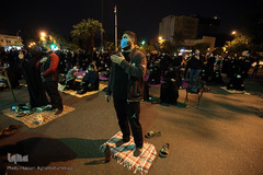 مراسم معنوی احیای شب قدر بیست و یکم ماه مبارک رمضان در میدان فلسطین