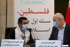 «ناصر ابو شریف» نماینده جنبش جهاد اسلامی فلسطین در ایران و  «ابراهیم محمد الدیلمی» سفیر یمن در جمهوری اسلامی ایران