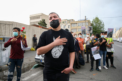 تجمع دانشجویان در محکومیت حمله تروریستی کابل