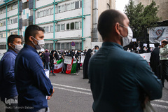 تجمع دانشجویان در محکومیت حمله تروریستی کابل