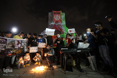 مراسم یادبود قربانیان حادثه تروریستی مدرسه دخترانه سیدالشهدای کابل در میدان آزادی