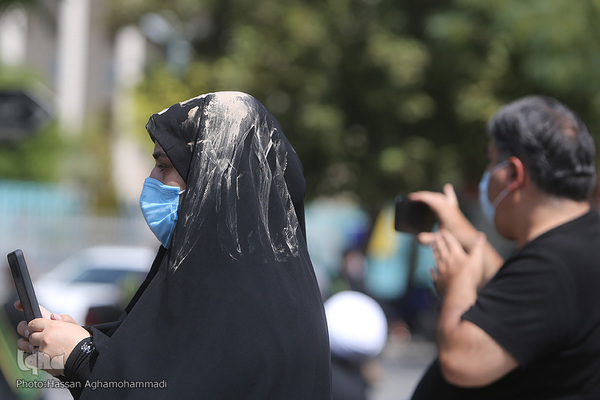 مراسم عزاداری ظهر تاسوعای حسینی در چهارراه گلوبندک