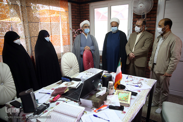بازدید حجت‌الاسلام والمسلمین محمدباقر ابراهیمی، معاون تبلیغات و روابط عمومی وزارت دفاع از سیزدهمین دوره مسابقات قرآن خانواده‌های ودجا