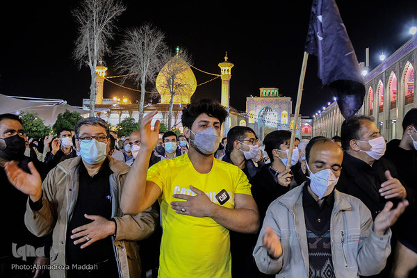 حرم شاهچراغ در سوگ باب‌الحوائج(ع)