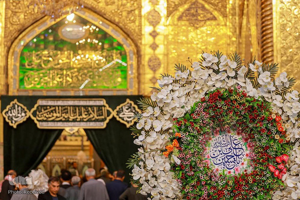 گل آرایی حرم نورانی امیرالمومنین حضرت علی(ع) در اعیاد شعبانیه