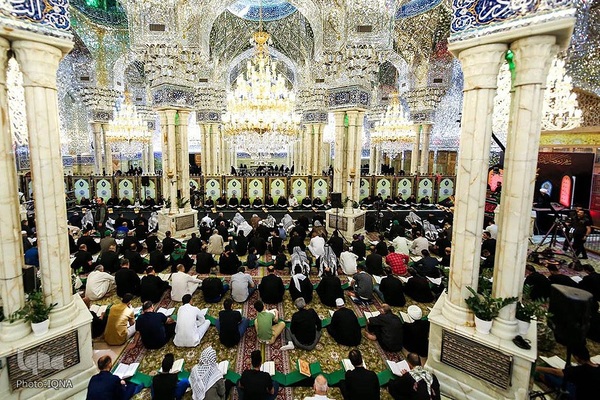 مراسم جز خوانی قرآن در حرم مطهر امام علی (ع)